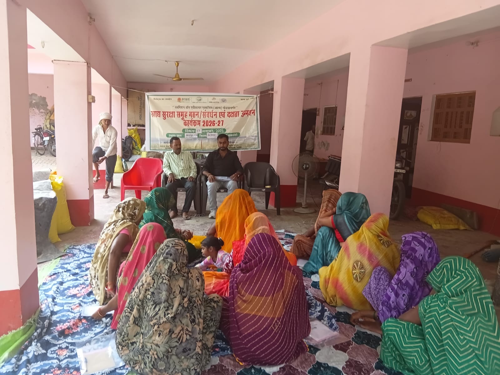 Women participating in a farmer group meeting